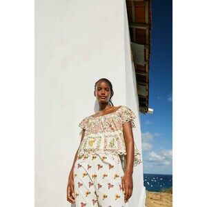 FarmRio DELICATE FOREST SCARVES BLOUSE